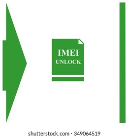 Imei unlock vector icon.