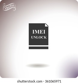 Imei unlock vector icon.