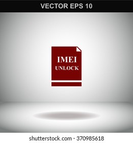 Imei unlock vector icon.