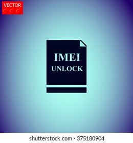 Imei unlock vector icon.