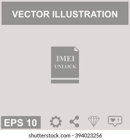 Imei unlock vector icon.