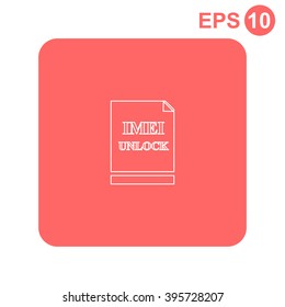 Imei unlock vector icon.