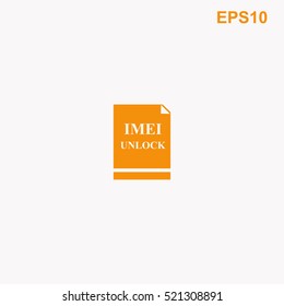 Imei unlock vector icon