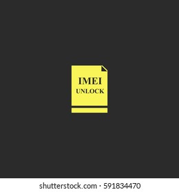 Imei unlock vector  icon.