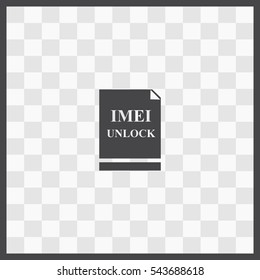 Imei unlock vector icon. Isolated illustration. Business picture.