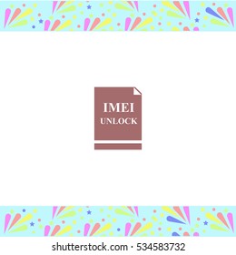 Imei unlock vector icon on white background. Isolated illustration. Business picture.