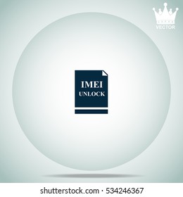Imei unlock  vector illustration.