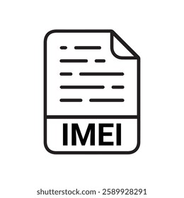 Imei vector icon vector flat illustration on white background