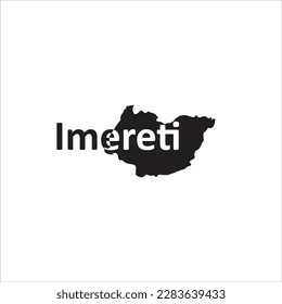 Imereti map and black lettering design on white background