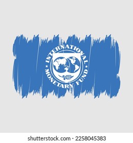 IMF Flag Brush Vector Illustration