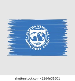 IMF Flag Brush Vector Illustration