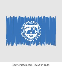 IMF Flag Brush Vector Illustration