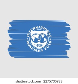 IMF Flag Brush Vector Illustration