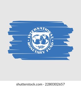 IMF Flag Brush Vector Illustration