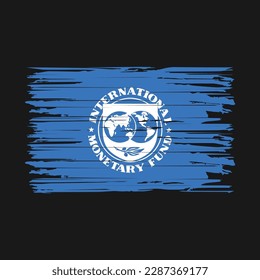 IMF Flag Brush Vector Illustration