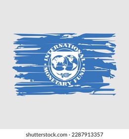 IMF Flag Brush Vector Illustration