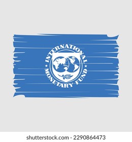 IMF Flag Brush Vector Illustration