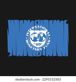 IMF Flag Brush Vector Illustration