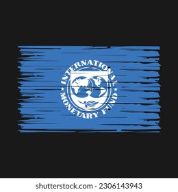 IMF Flag Brush Vector Illustration