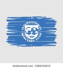 IMF Flag Brush Vector Illustration