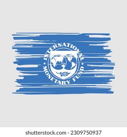 IMF Flag Brush Vector Illustration