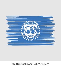 IMF Flag Brush Vector Illustration