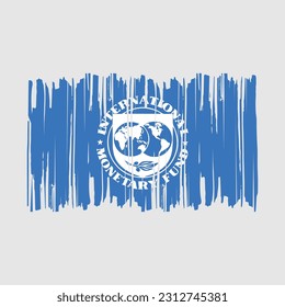 IMF Flag Brush Vector Illustration