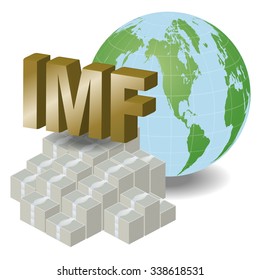  IMF(International Monetary Fund), vector illustration