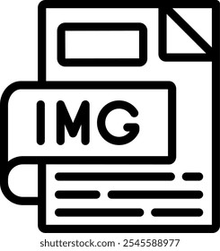 IMG Line Icon Vector Design