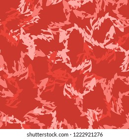 Imitation of camouflage - seamless pattern in different shades of red and pink colors. Seamless repeat UFO camo glamour pattern, usable as bright print or ornament, backdrop, background etc.