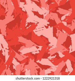 Imitation of camouflage - seamless pattern in different shades of red and pink colors. Seamless repeat UFO camo glamour pattern, usable as bright print or ornament, backdrop, background etc.