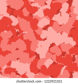 Imitation of camouflage - seamless pattern in different shades of red and pink colors. Seamless repeat UFO camo glamour pattern, usable as bright print or ornament, backdrop, background etc.
