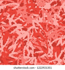 Imitation of camouflage - seamless pattern in different shades of red and pink colors. Seamless repeat UFO camo glamour pattern, usable as bright print or ornament, backdrop, background etc.