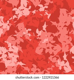 Imitation of camouflage - seamless pattern in different shades of red and pink colors. Seamless repeat UFO camo glamour pattern, usable as bright print or ornament, backdrop, background etc.