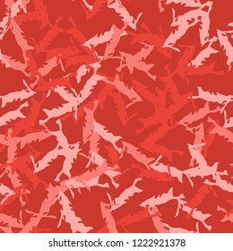 Imitation of camouflage - seamless pattern in different shades of red and pink colors. Seamless repeat UFO camo glamour pattern, usable as bright print or ornament, backdrop, background etc.