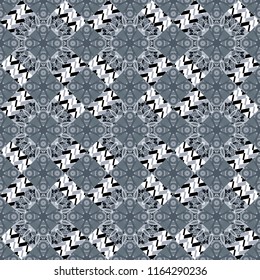 Imitation embroidery. Vector textile print template fashion paisley field wallpaper art. Seamless pattern of flowers in a violet, gray and green colors.