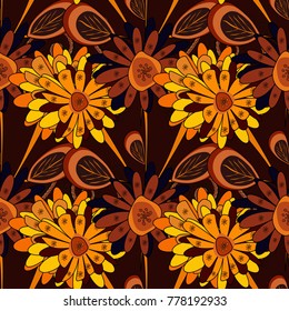 Imitation Embroidery Vector Textile Print Template Stock Vector 