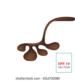 Imitation of a flowing brown liquid. Vector illustration