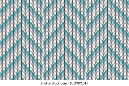 Imitation knitted sweater. Seamless pattern in the form of a zigzag. Background for decorative prints.