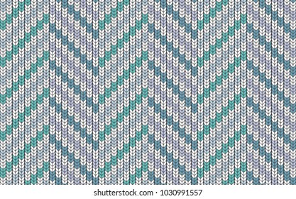 Imitation knitted sweater. Seamless pattern in the form of a zigzag. Background for decorative prints.