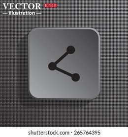 Imitation metal structure. Plastic. Gray square.  web icon share vector illustration, EPS 10
