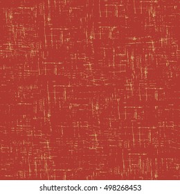 Imitation of old paper. Vector seamless pattern in red color.