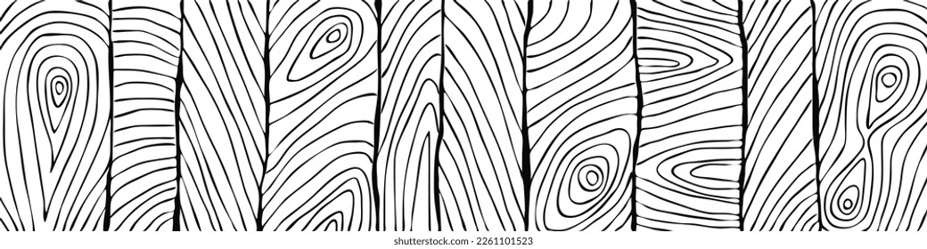 Imitation of old wood texture, hand drawing, vector design, banner