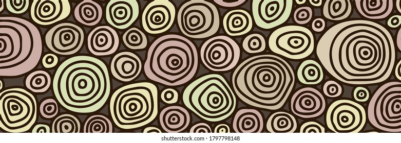 Imitation of old wood texture, tree logs. Vector design, banner. 