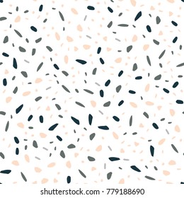 Imitation of the surface of the stone floor from granite particles. Terrazzo Pattern. Vector illustration Background for print home decor, interior, fabric, textile, paper, wrapping, covers