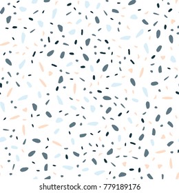 Imitation of the surface of the stone floor from granite particles. Terrazzo Pattern. Vector illustration Background for print home decor, interior, fabric, textile, paper, wrapping, covers