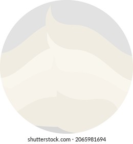 Imitation of swirls on coffee. Pastel delicate background. Curvy backdrop.