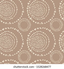 Imitation terrazzo, circles of abstract shapes. Seamless background, surface design. Vector illustration. Pastel colors