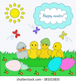 Imitation textile pattern. Happy easter!