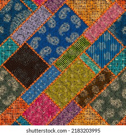 Imitation of a texture of rough canvas. Seamless pattern.